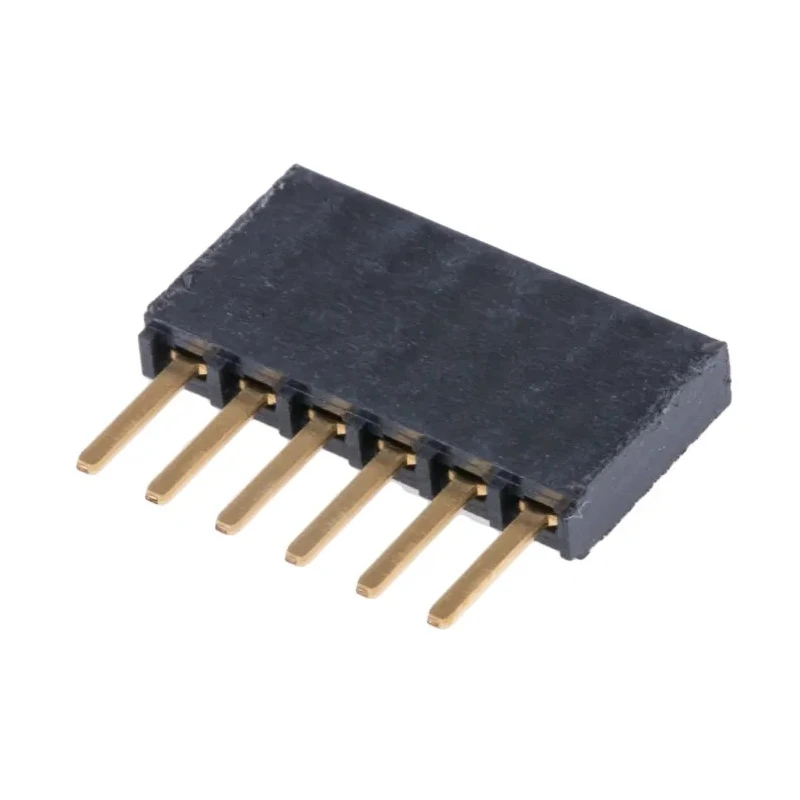 Samtec SSW Series Straight Through Hole PCB Socket, 6-Contact, 1 Row, 2.54 mm Pitch, Solder Termination SSW-106-02-G-S