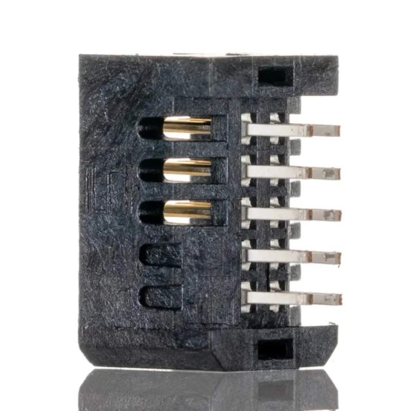 Samtec TFM Series Straight Through Hole PCB Header, 10 Contacts, 1.27 mm Pitch, 2 Row, Shrouded, 5A, Gold TFM-105-01-L-D