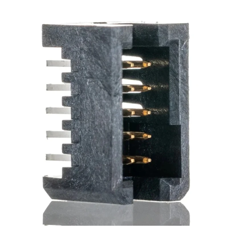 Samtec TFM Series Straight Through Hole PCB Header, 10 Contacts, 1.27 mm Pitch, 2 Row, Shrouded, 5A, Gold TFM-105-01-L-D