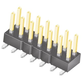 Samtec TSM Series Straight Surface Pin Header 14 Contacts 2.54 mm Pitch 2 Row Unshrouded TSM-107-02-L-DV