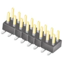 Samtec Pin Header 16 Contact 2 Row 2.54 mm Pitch Straight Surface Mount Liquid Crystal Polymer Housing Gold TSM-108-01-L-DV