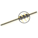 Samtec TMM Series Straight Through Hole Pin Header, 8 Contacts, 2 mm Pitch, 1 Row, Unshrouded TMM-108-01-G-S
