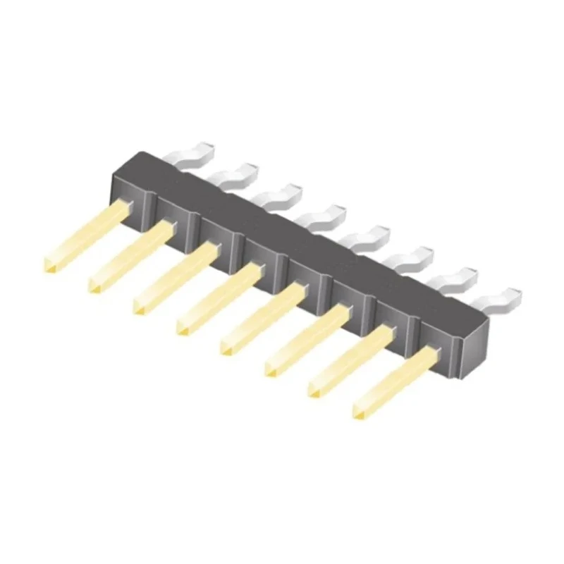 Samtec Right Angle Surface Pin Header, 8 Contacts, 2.54 mm Pitch, 1 Row, Unshrouded TSM-108-02-L-SH