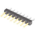 Samtec TSM Series Right Angle Surface Pin Header, 8 Contacts, 2.54 mm Pitch, 1 Row, Unshrouded TSM-108-01-L-SH