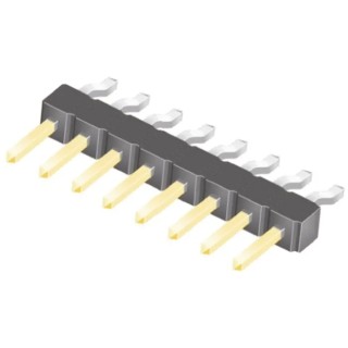 Samtec TSM Series Right Angle Surface Pin Header, 8 Contacts, 2.54 mm Pitch, 1 Row, Unshrouded TSM-108-01-L-SH