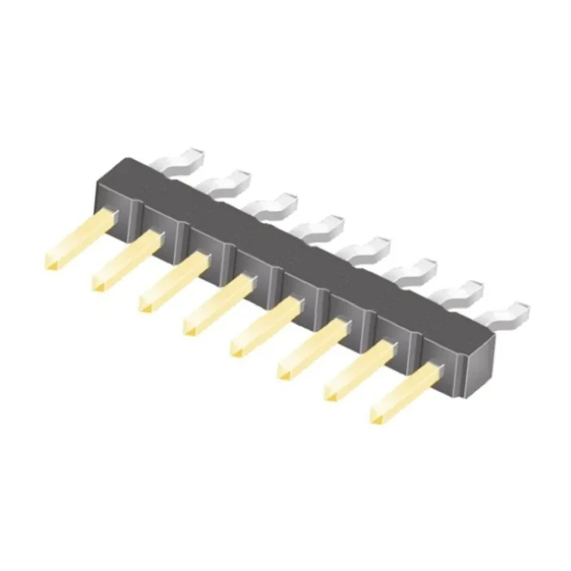 Samtec TSM Series Right Angle Surface Pin Header, 8 Contacts, 2.54 mm Pitch, 1 Row, Unshrouded TSM-108-01-L-SH