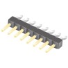 Samtec TSM Series Right Angle Surface Pin Header, 8 Contacts, 2.54 mm Pitch, 1 Row, Unshrouded TSM-108-01-L-SH