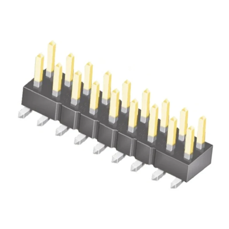 Samtec TSM Series Straight Surface Pin Header 18 Contacts 2 Row 2.54 mm Pitch Unshrouded TSM-109-01-L-DV