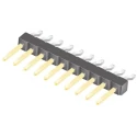Samtec TSM Series Right Angle Surface Pin Header 10 Contacts 2.54mm Pitch 1 Row Unshrouded TSM-110-02-L-SH