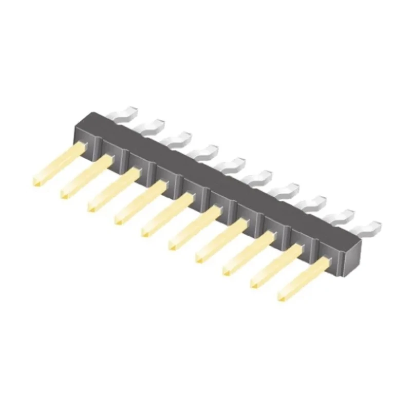 Samtec TSM Series Right Angle Surface Pin Header 10 Contacts 2.54mm Pitch 1 Row Unshrouded TSM-110-02-L-SH