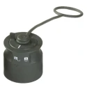 Bulgin 6000 Male Dust Cap, Shell Size 26, Thermoplastic Matt Silver Finish PXP6082
