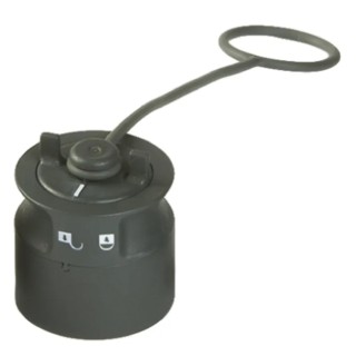 Bulgin 6000 Male Dust Cap, Shell Size 26, Thermoplastic Matt Silver Finish PXP6082
