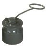 Bulgin 6000 Male Dust Cap, Shell Size 26, Thermoplastic Matt Silver Finish PXP6082