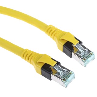 HARTING RJ45 Cat6 Ethernet Cable RJ45 Male to RJ45 Male 5 m, Yellow Shielded Polyurethane Jacket 09474747115