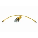 HARTING RJ45 Cat6 Ethernet Cable RJ45 Male to RJ45 Male 5 m, Yellow Shielded Polyurethane Jacket 09474747115