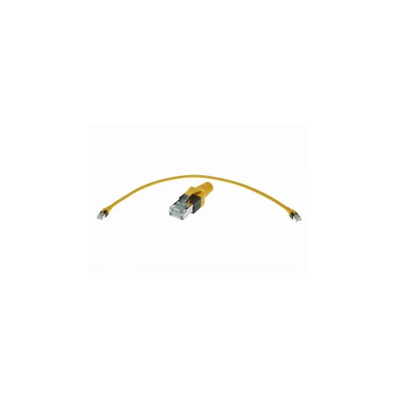HARTING RJ45 Cat6 Ethernet Cable RJ45 Male to RJ45 Male 5 m, Yellow Shielded Polyurethane Jacket 09474747115