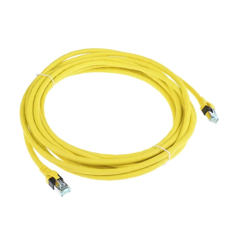 HARTING RJ45 Cat6 Ethernet Cable RJ45 Male to RJ45 Male 5 m, Yellow Shielded Polyurethane Jacket 09474747115