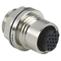 Bulgin Buccaneer 6000 Series Circular Connector, 16 Contacts, Front Mount, Socket, Female, Nickel Housing PXM6012/16S/CR