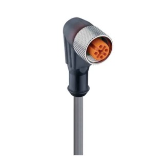 Lumberg Automation Female 4-Way Right Angle to Unterminated Free End Sensor Actuator Cable, 10 m 14142 RKWT/LED A 4-3-59/10 M