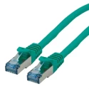 Roline Cat6a Ethernet Cable 8 Core, Green, 0.5 m, Shielded Screened, Low Smoke Zero Halogen Cat6a