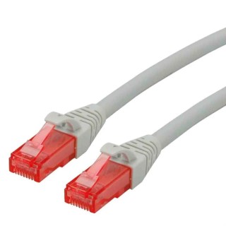 Roline Cat6 Ethernet Cable 8 Core, Grey, 300mm, Unshielded Unscreened, Low Smoke Zero Halogen Cat6