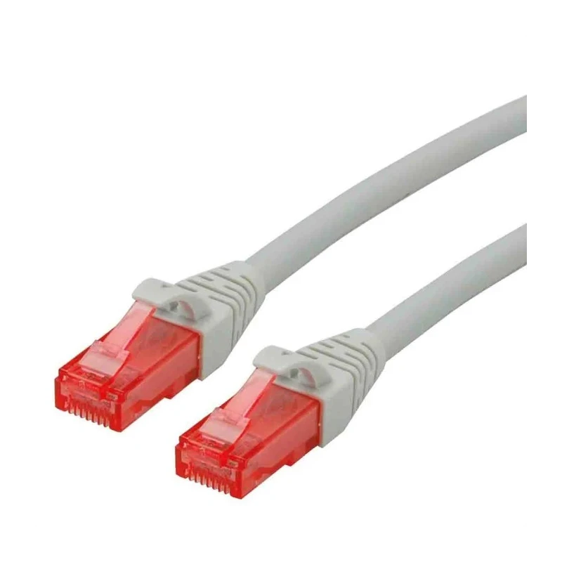 Roline Cat6 Ethernet Cable 8 Core, Grey, 300mm, Unshielded Unscreened, Low Smoke Zero Halogen Cat6