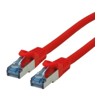 Roline Cat6a Ethernet Cable 8 Core, Red, 3 m, Shielded Screened, Low Smoke Zero Halogen Cat6a