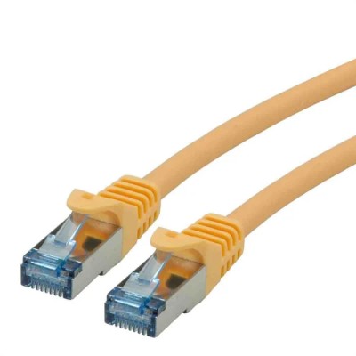 Roline Cat6a Shielded Screened Ethernet Cable 8 Core Yellow 2 m Low Smoke Zero Halogen Cat6a