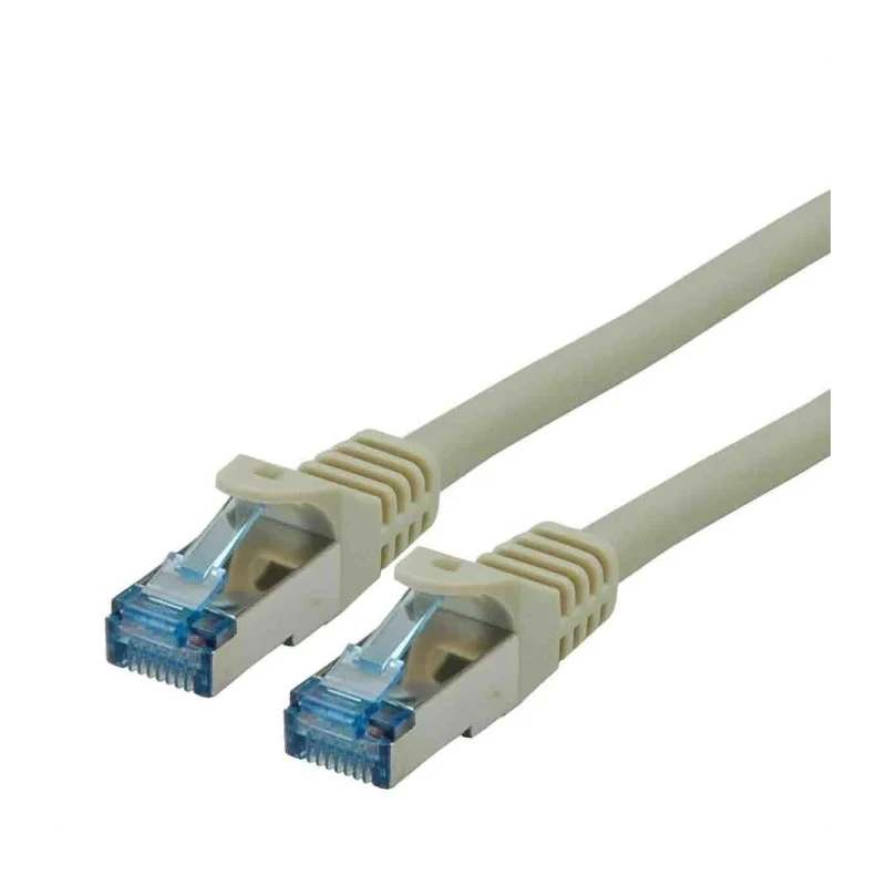 Roline Shielded Screened Cat6a Ethernet Cable 8 Core Grey, 10m, Low Smoke Zero Halogen Cat6a 