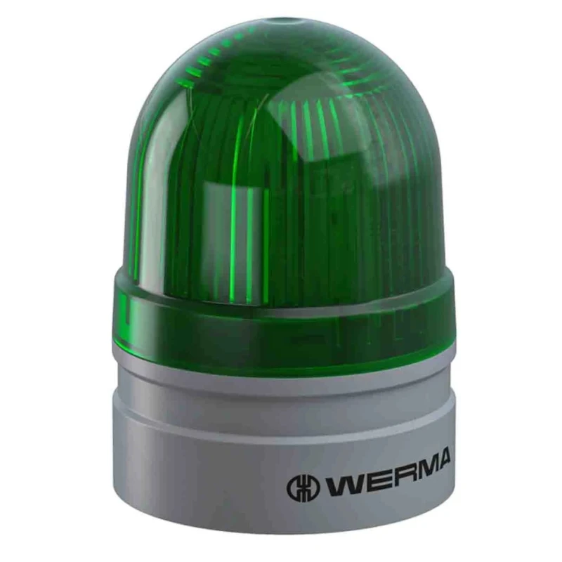 Werma EvoSIGNAL Mini Series Green Beacon 24V Blinking Base LED Bulb IP66 260.210.75
