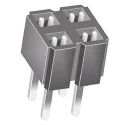 Samtec CES Series Straight Through Hole 4-Contact 2 Row 2.54 mm Pitch Board-to-Board PCB Socket CES-102-01-T-D