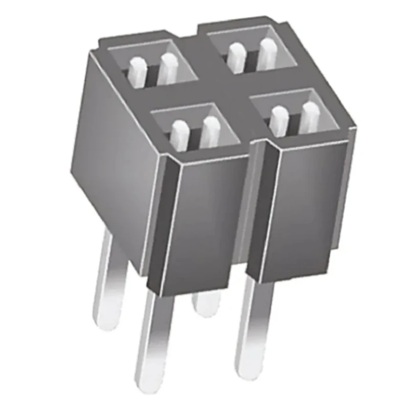 Samtec CES Series Straight Through Hole 4-Contact 2 Row 2.54 mm Pitch Board-to-Board PCB Socket CES-102-01-T-D