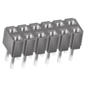 Samtec CES Series Straight Through Hole PCB Socket 12-Contact 2 Row 2.54 mm Pitch Solder CES-106-01-T-D