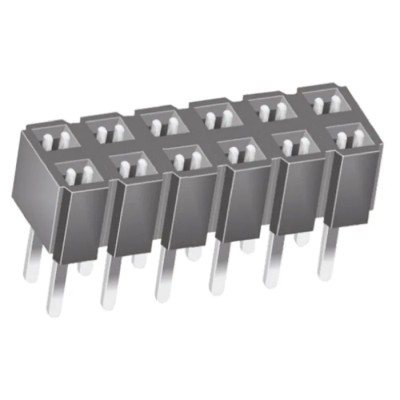Samtec CES Series Straight Through Hole PCB Socket 12-Contact 2 Row 2.54 mm Pitch Solder CES-106-01-T-D