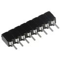 Samtec CES Series Straight Through Hole PCB Socket, 8-Contact, 1 Row, 2.54 mm Pitch, Solder Termination CES-108-01-T-S