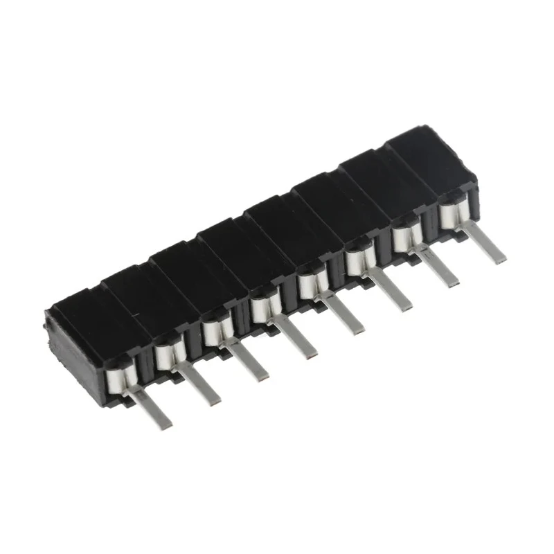 Samtec CES Series Straight Through Hole PCB Socket, 8-Contact, 1 Row, 2.54 mm Pitch, Solder Termination CES-108-01-T-S