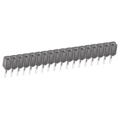 Samtec CES Series Straight Through Hole PCB Socket, 18-Contact, 1 Row, 2.54 mm Pitch, Solder Termination CES-118-01-T-S