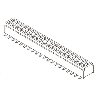 Samtec CLM Series Straight Surface PCB Socket 40-Contact 2 Row 1 mm Pitch Solder CLM-120-02-L-D