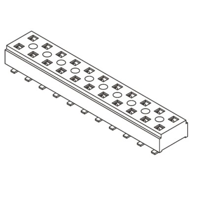 Samtec CLT Series Straight Surface PCB Socket 28-Contact 2 Row 2 mm Pitch Solder CLT-114-02-L-D