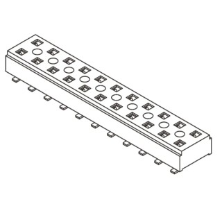 Samtec PCB Socket Board-to-Board 20-Contact 2 Row 2 mm Pitch Straight Surface Mount CLT-110-02-L-D