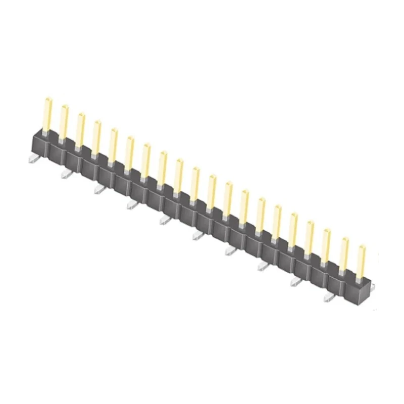Samtec TSM Series Straight Surface Pin Header 20 Contacts 2.54 mm Pitch 1 Row Unshrouded TSM-120-02-L-SV