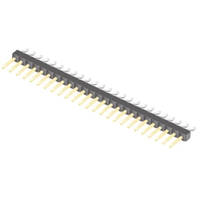 Samtec TSM Series Right Angle Surface Pin Header, 25 Contacts, 2.54 mm Pitch, 1 Row, Unshrouded TSM-125-02-L-SH