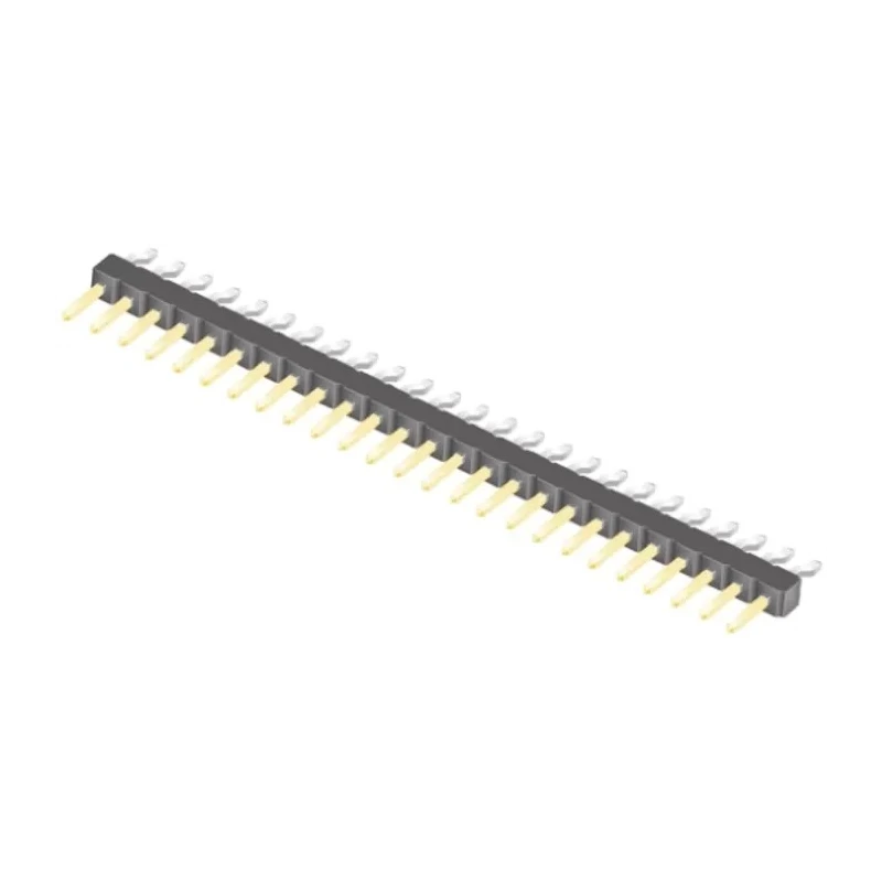 Samtec TSM Series Right Angle Surface Pin Header 25 Contacts 2.54 mm Pitch 1 Row Unshrouded TSM-125-01-L-SH