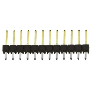 Samtec TSW Series Straight Through Hole Pin Header 12 Contacts 2.54 mm Pitch 1 Row Unshrouded TSW-112-07-L-S