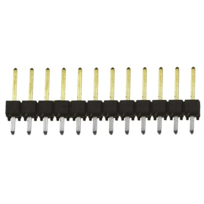 Samtec TSW Series Straight Through Hole Pin Header 12 Contacts 2.54 mm Pitch 1 Row Unshrouded TSW-112-07-L-S