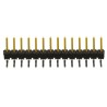 Samtec Right Angle Through Hole Pin Header 14 Contacts 2.54 mm Pitch 1 Row Unshrouded TSW-114-08-L-S-RA