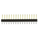 Samtec TSW Series Straight Through Hole Pin Header, 16 Contacts, 2.54 mm Pitch, 1 Row, Unshrouded TSW-116-07-L-S