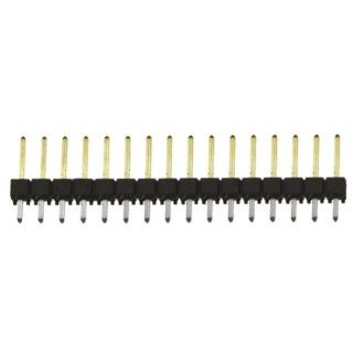 Samtec TSW Series Straight Through Hole Pin Header, 16 Contacts, 2.54 mm Pitch, 1 Row, Unshrouded TSW-116-07-L-S
