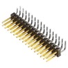 Samtec TSW Series Right Angle Through Hole Pin Header, 32 Contacts, 2.54 mm Pitch, 2 Row, Unshrouded TSW-116-08-L-D-RA