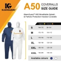 Kimberly Clark Blue Disposable Overall, Medium 104 to 112 cm Chest Size, 1.76 m Length, KleenGuard® A50 Series 96880